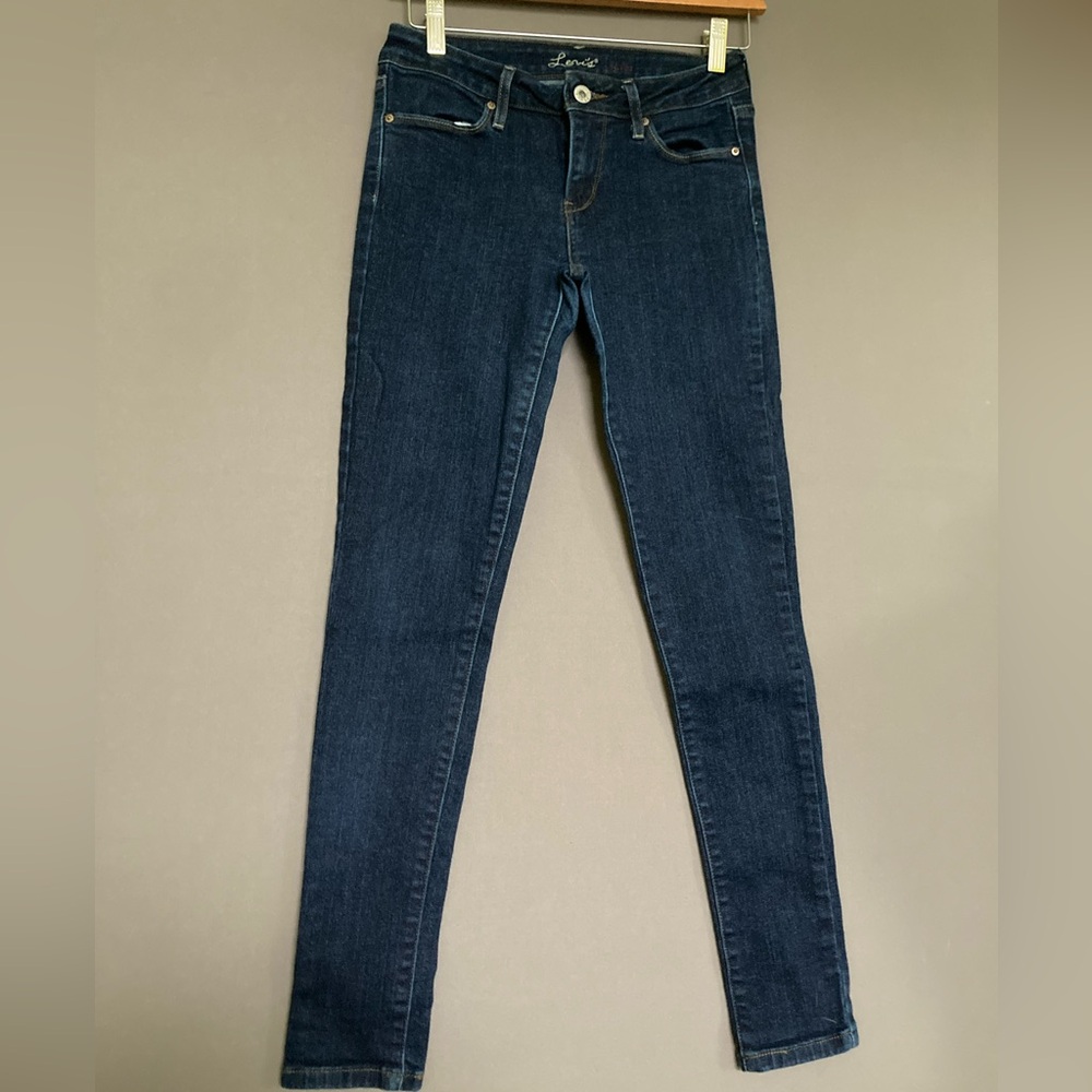 Levi’s Red Dark Blue Skinny Jeans 25 Size 0